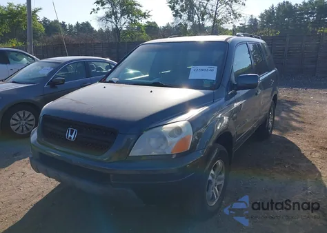 2004 Honda Pilot Ex-L from USA, damaged, VIN 2HKYF18584H601219